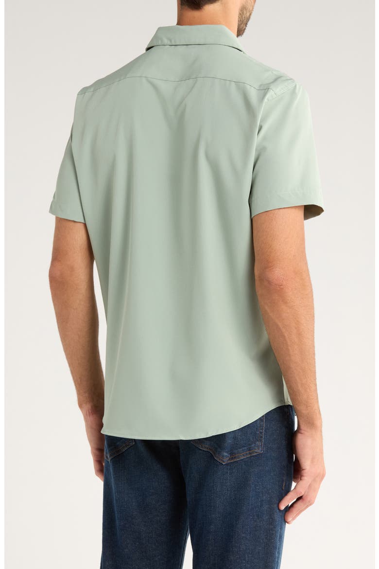 Lenox Short Sleeve Button-Up Shirt, Alternate, color, PARKWAY