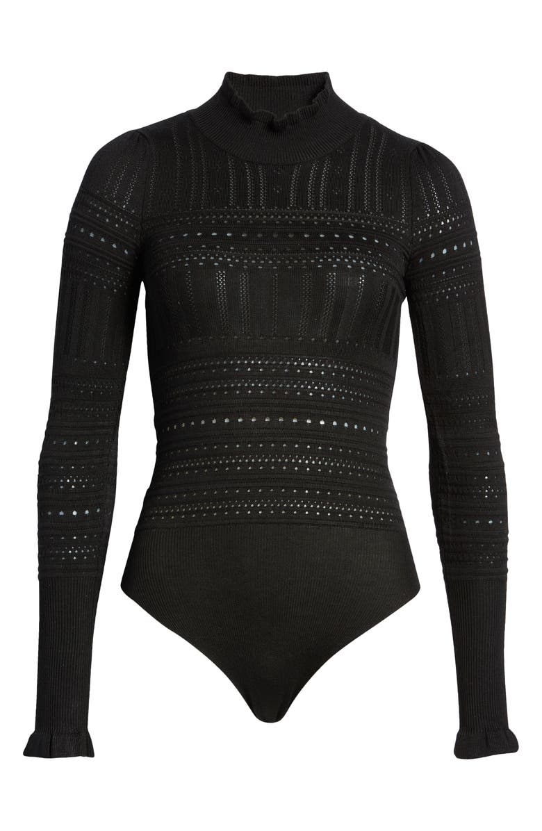 Free People Pointelle Me About It Bodysuit, Alternate, color, 