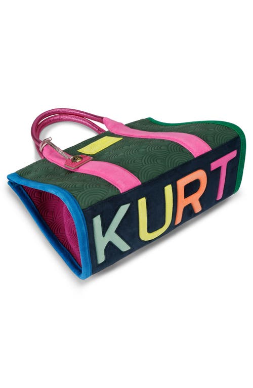 Kurt Geiger London Southbank Suede Tote In Green