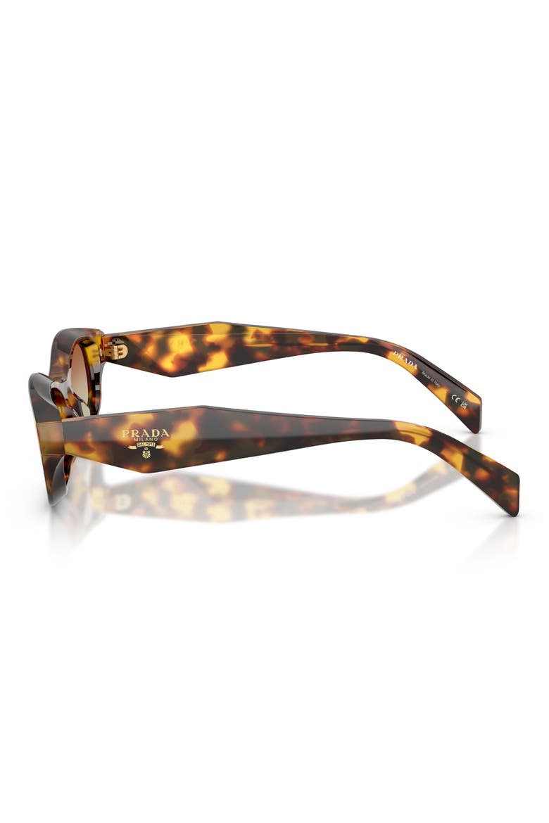 54mm Pillow Sunglasses, Alternate, color, HONEY TORTOISE / GREEN/ BROWN