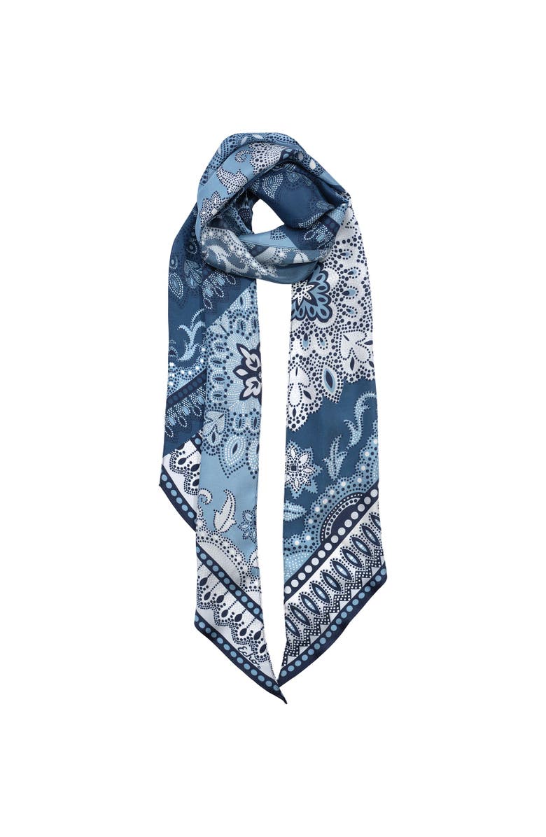 Echo Bandana Bias Scarf, Alternate, color, Indigo