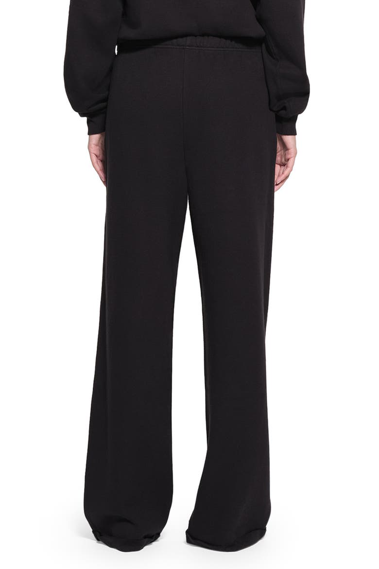 Cotton Blend Fleece Classic Straight Leg Pants, Alternate, color, ONYX