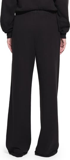 Cotton Blend Fleece Straight Leg Sweatpants
