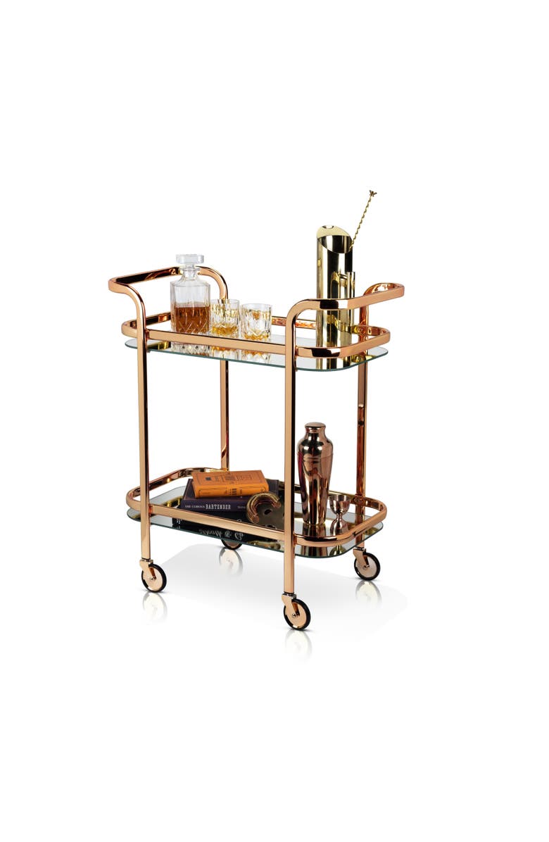 Viski Belmont Bar Cart, Alternate, color, Gold