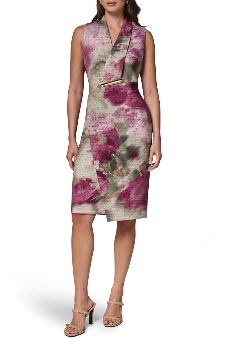 Sleeveless Sheath Dress, Main, color, PRUNE MULT
