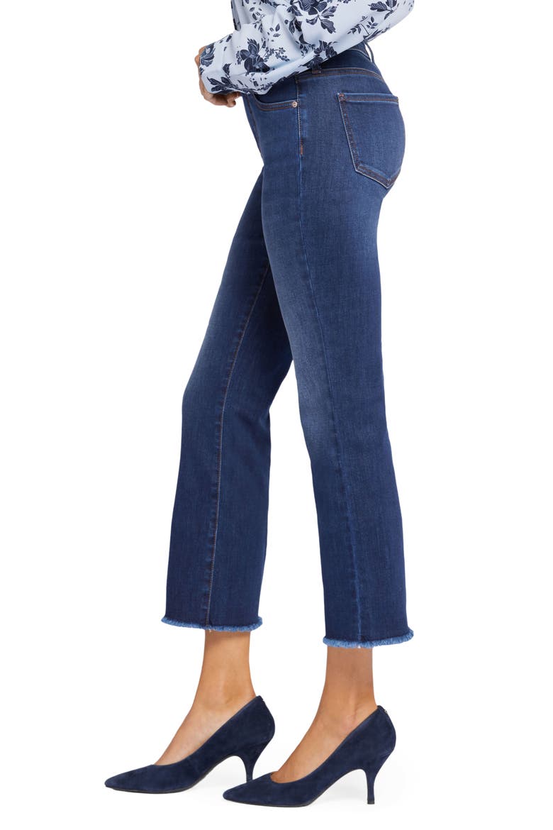 Barbara Fray Hem Ankle Bootcut Jeans, Alternate, color, GOLD COAST