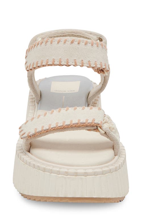 Dolce Vita Debra Platform Sandal In Ivory Suede