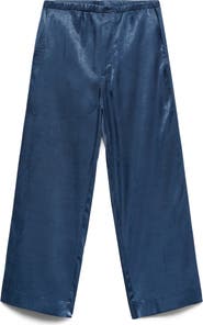 MANGO Crop Satin Pants