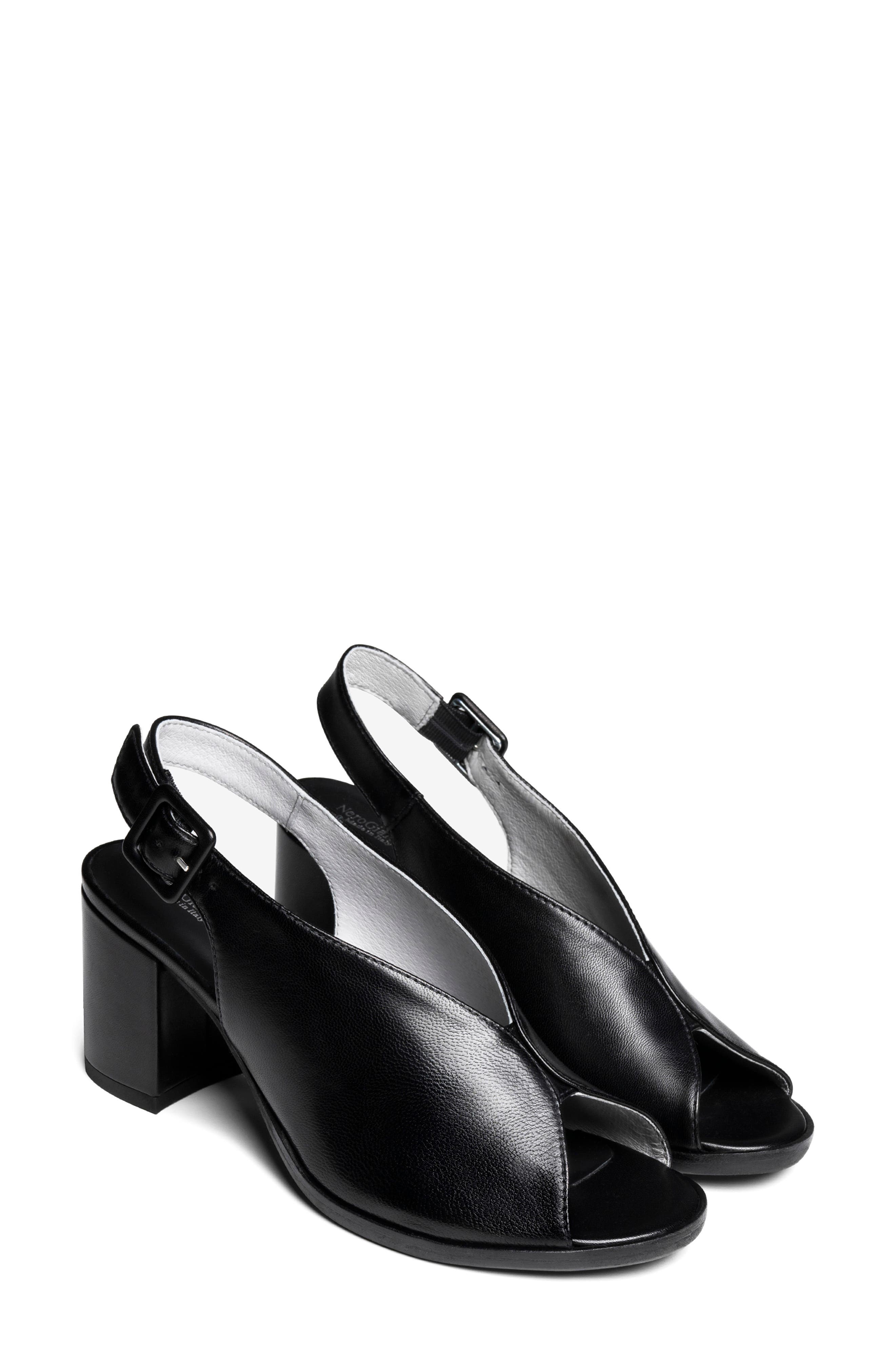 NeroGiardini Slingback Sandal, Main, color, Black