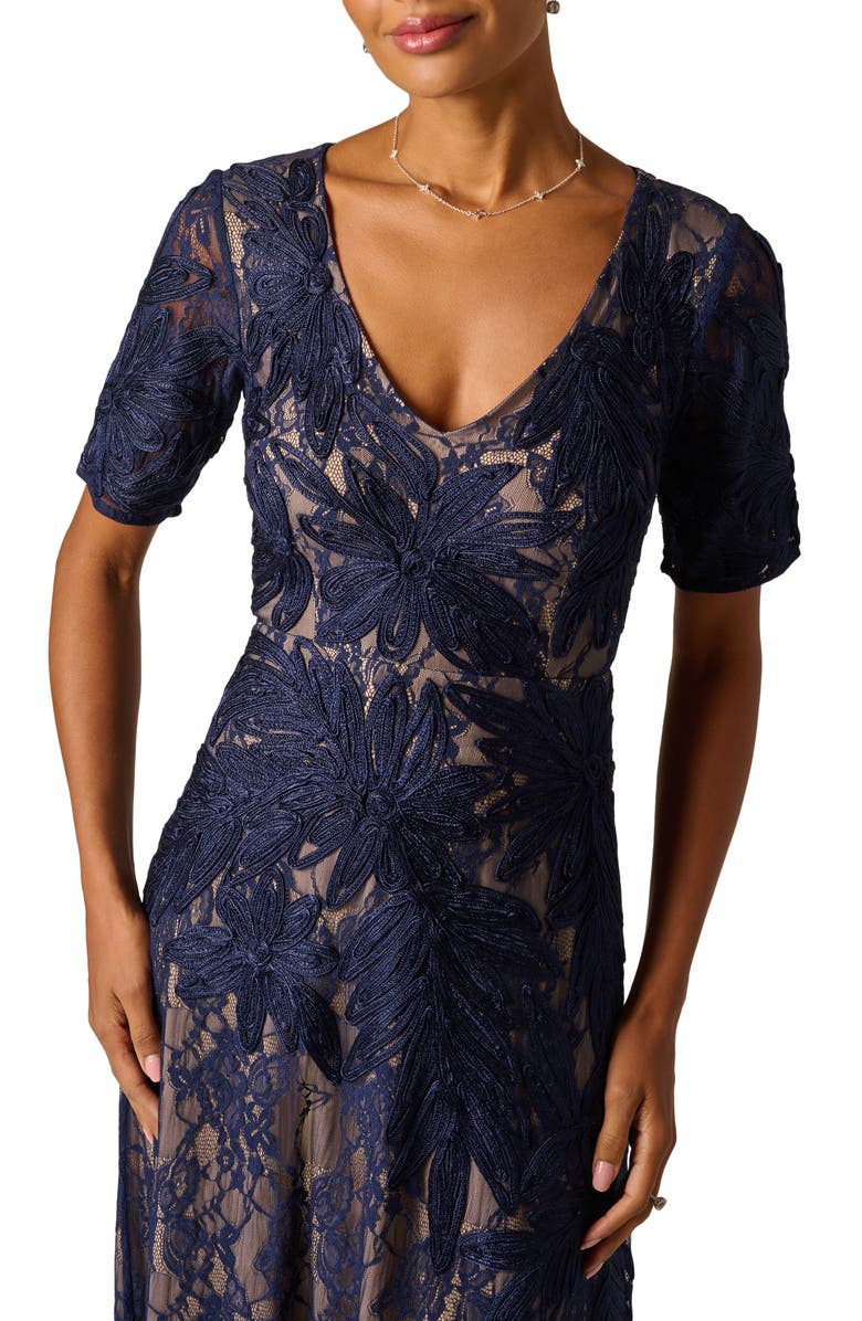 Adrianna Papell Soutache Lace Gown, Alternate, color, 