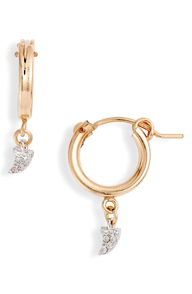 Marida Horn Hoop Huggie Earrings, Main, color,