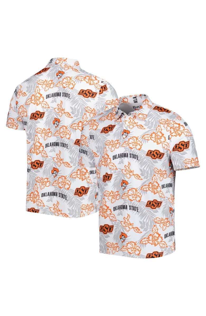 Reyn Spooner Men's Reyn Spooner White Oklahoma State Cowboys Performance Polo, Alternate, color, 