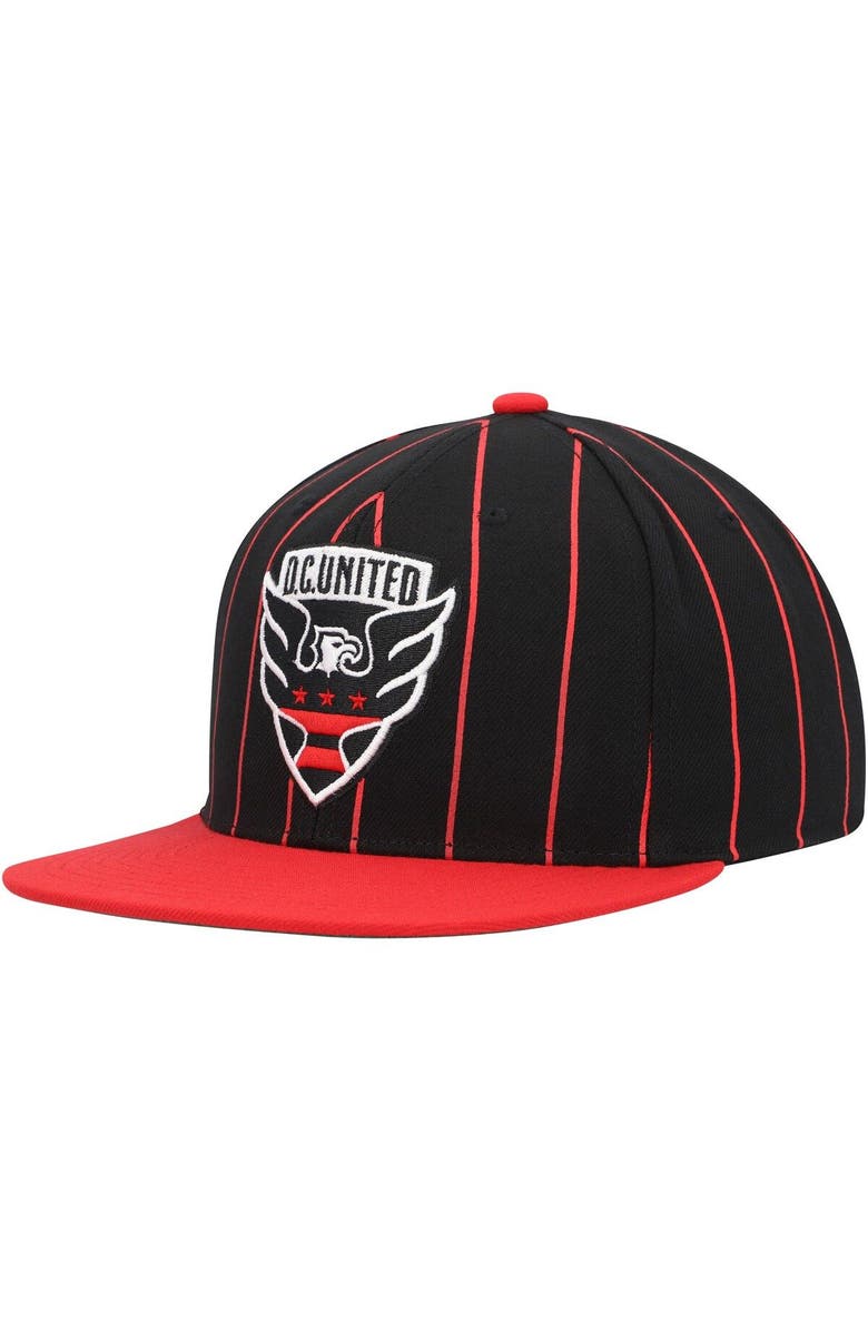 Mitchell & Ness Men's Mitchell & Ness Black D.C. United Team Pin Snapback Hat, Alternate, color, Black