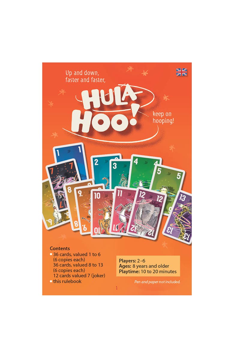 IELLO Hula Hoo Funny Party Game, Card Discarding, Animal Themed, Alternate, color, Multicolored
