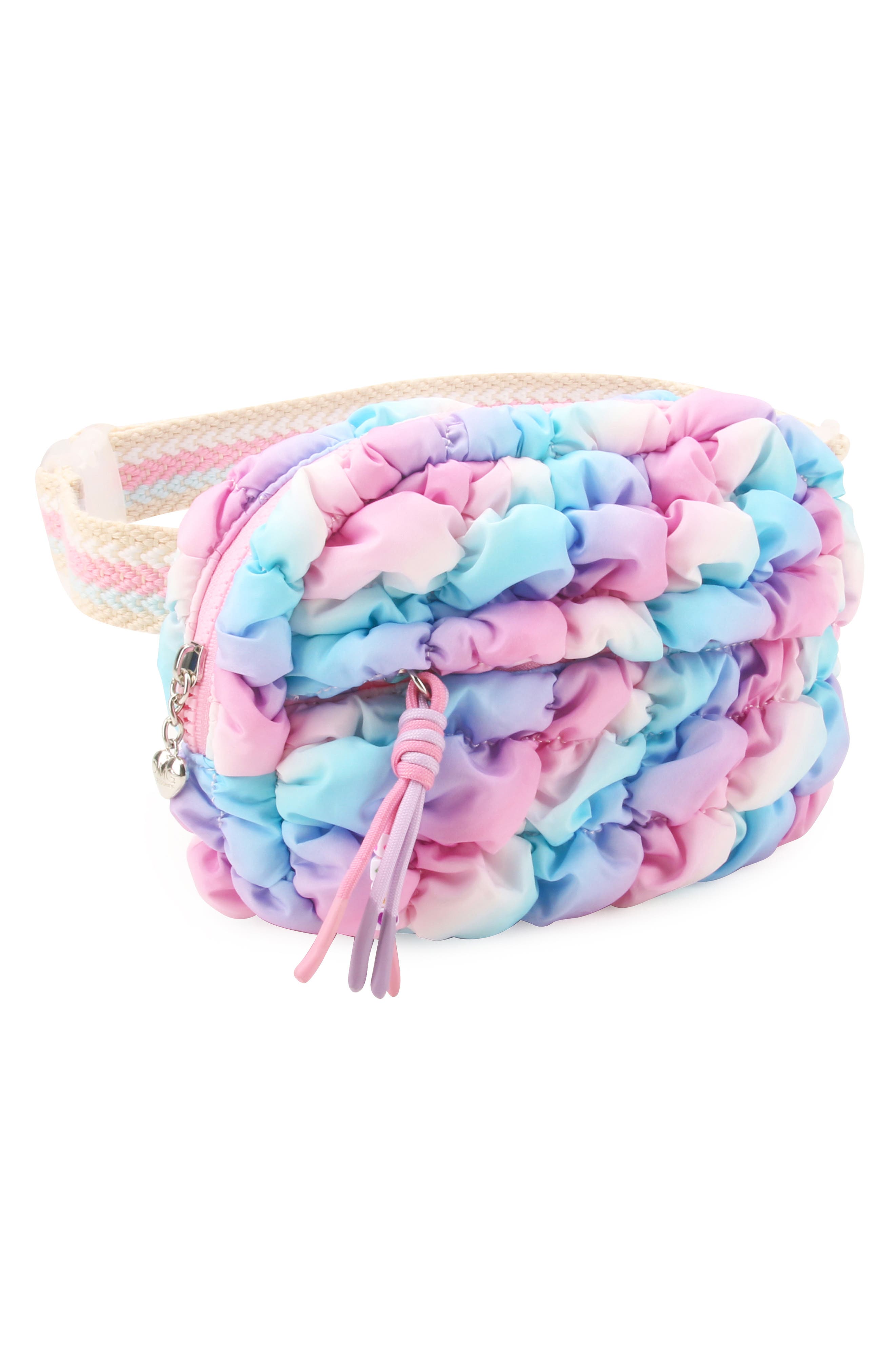 OMG Accessories Kids' Scrunch Belt Bag, Alternate, color, Pink Multi