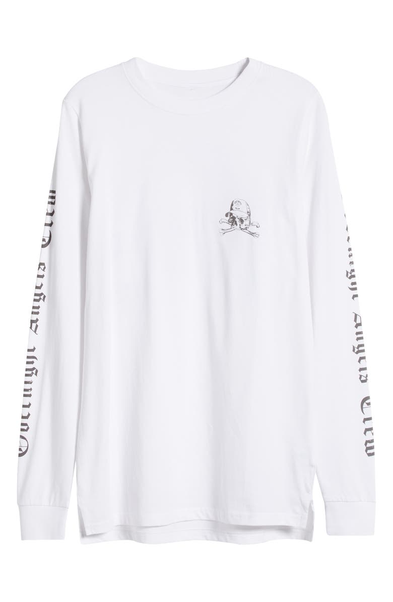 OVERNIGHT ANGELS CREW Skull Cap Oversize Organic Cotton Graphic T-Shirt, Alternate, color, 