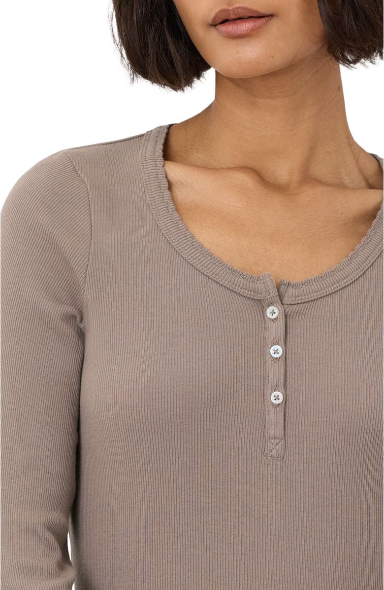 Pact Dream Rib Slim Henley Made With Organic Cotton, Alternate, color, Cinder