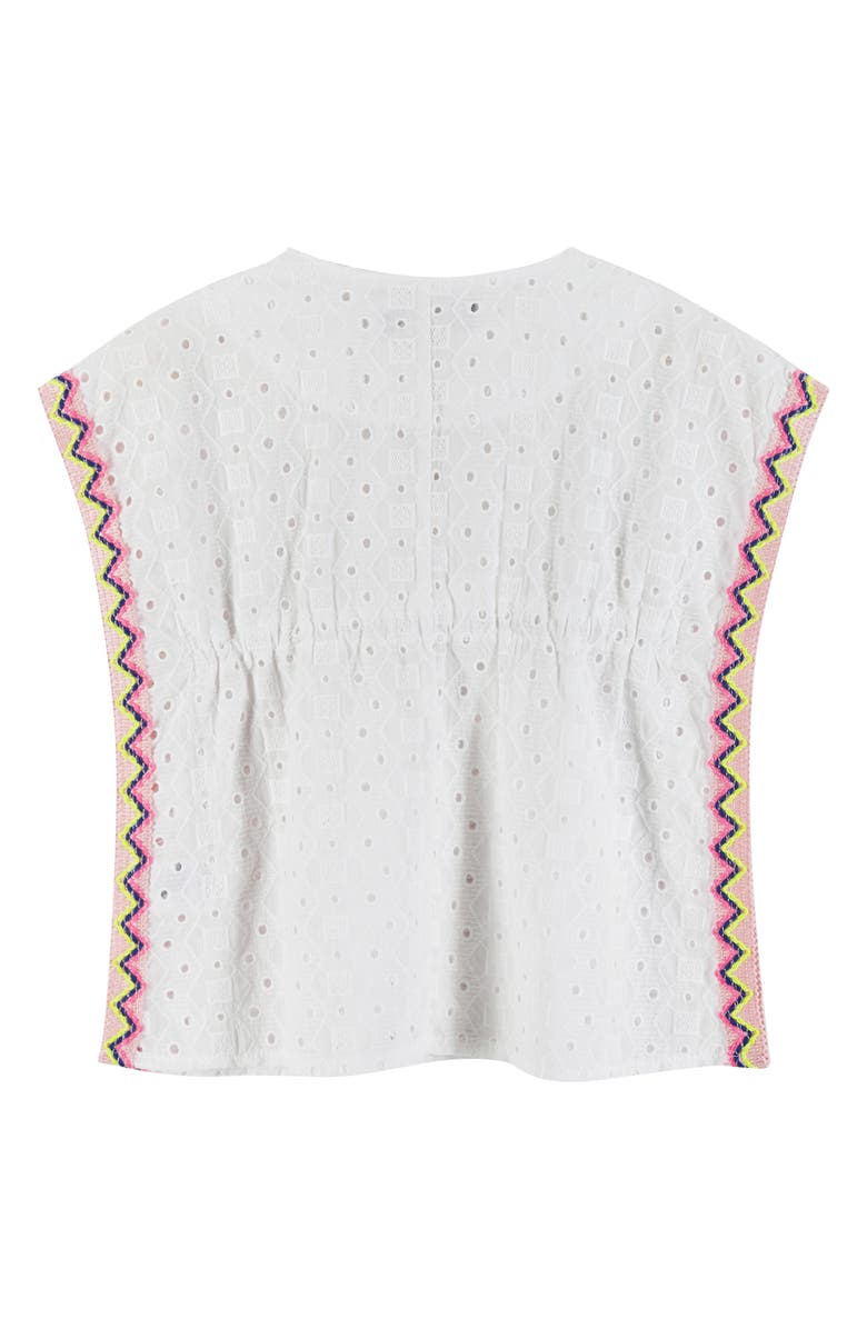Andy & Evan Broderie Anglaise Cotton Cover-Up, Alternate, color, White