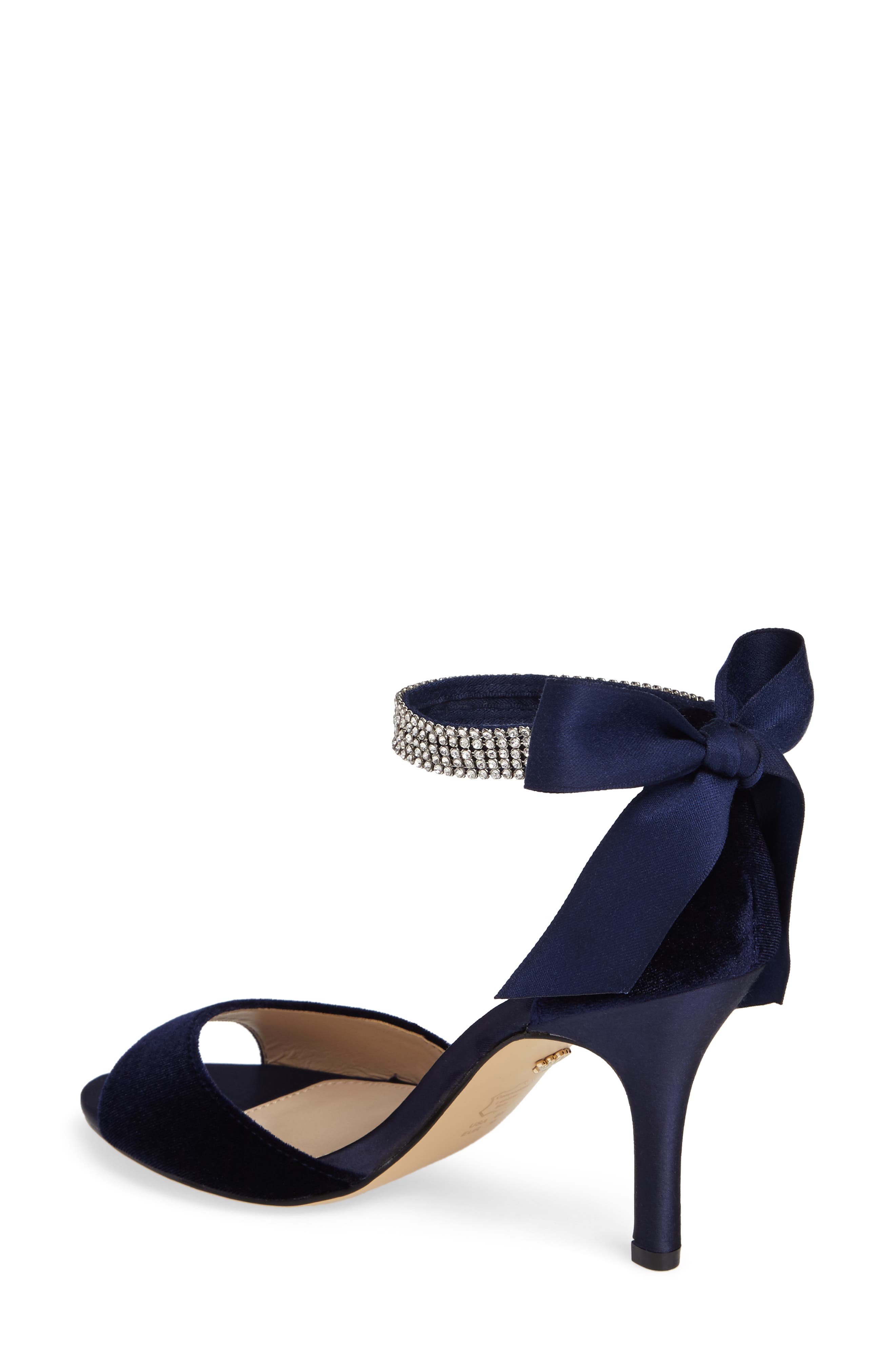 Nina 'Vinnie' Crystal Embellished Ankle Strap Sandal, Alternate, color, 