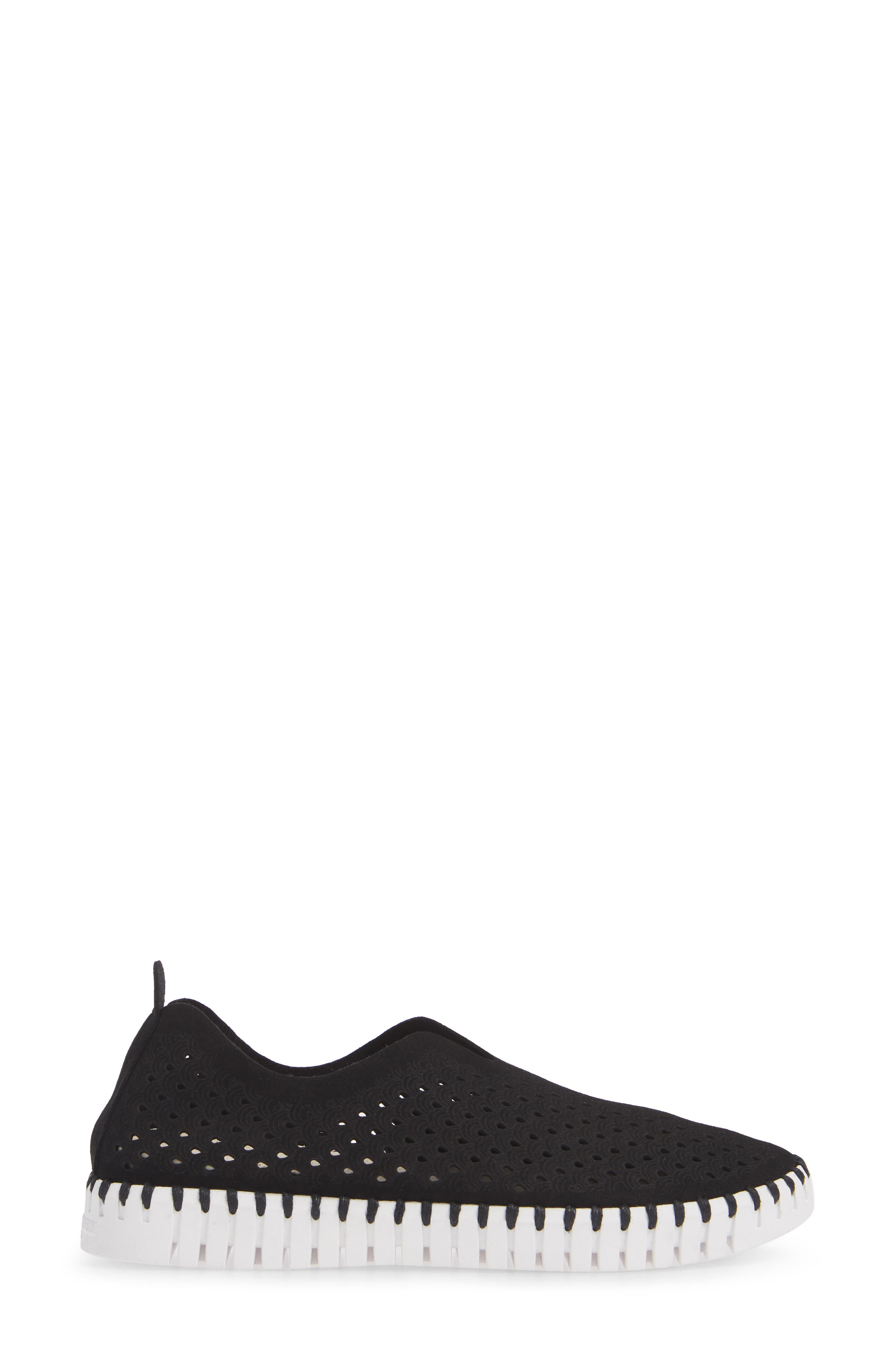 Ilse Jacobsen Tulip 139 Perforated Slip-On Sneaker, Alternate, color, Black