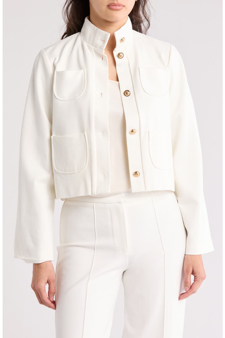 Paris Ponte Jacket, Main, color, GARDENIA