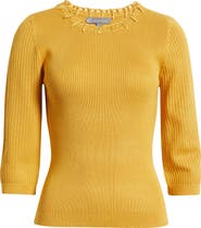 Wit & Wisdom Elbow Sleeve Rib Sweater