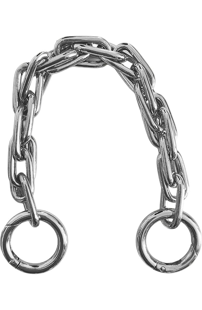 HYER GOODS Doppio Link Chain Strap, Main, color, Silver