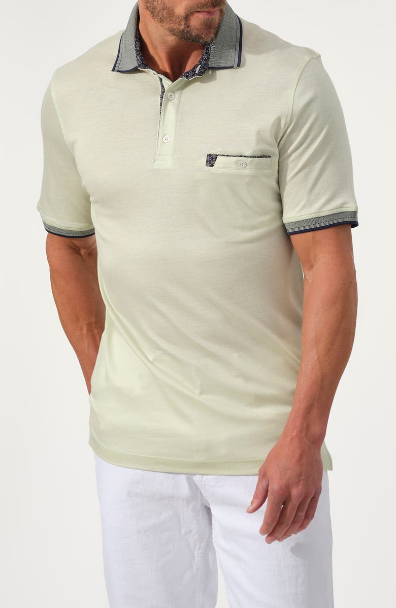 STUDIO GARNET LOS ANGELES Chest Pocket Polo, Main, color, Mint