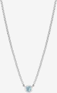 Dower & Hall Aquamarine Round Dewdrop Pendant