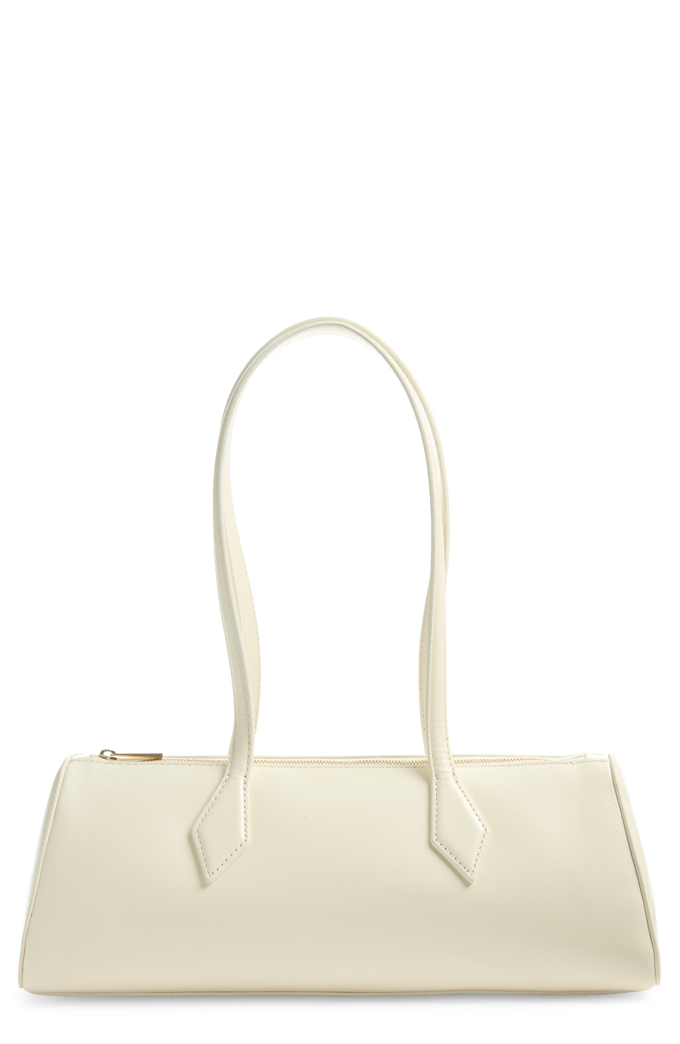 Sofia East West Leather Shoulder Bag, Main, color, MACADAMIA LEATHER