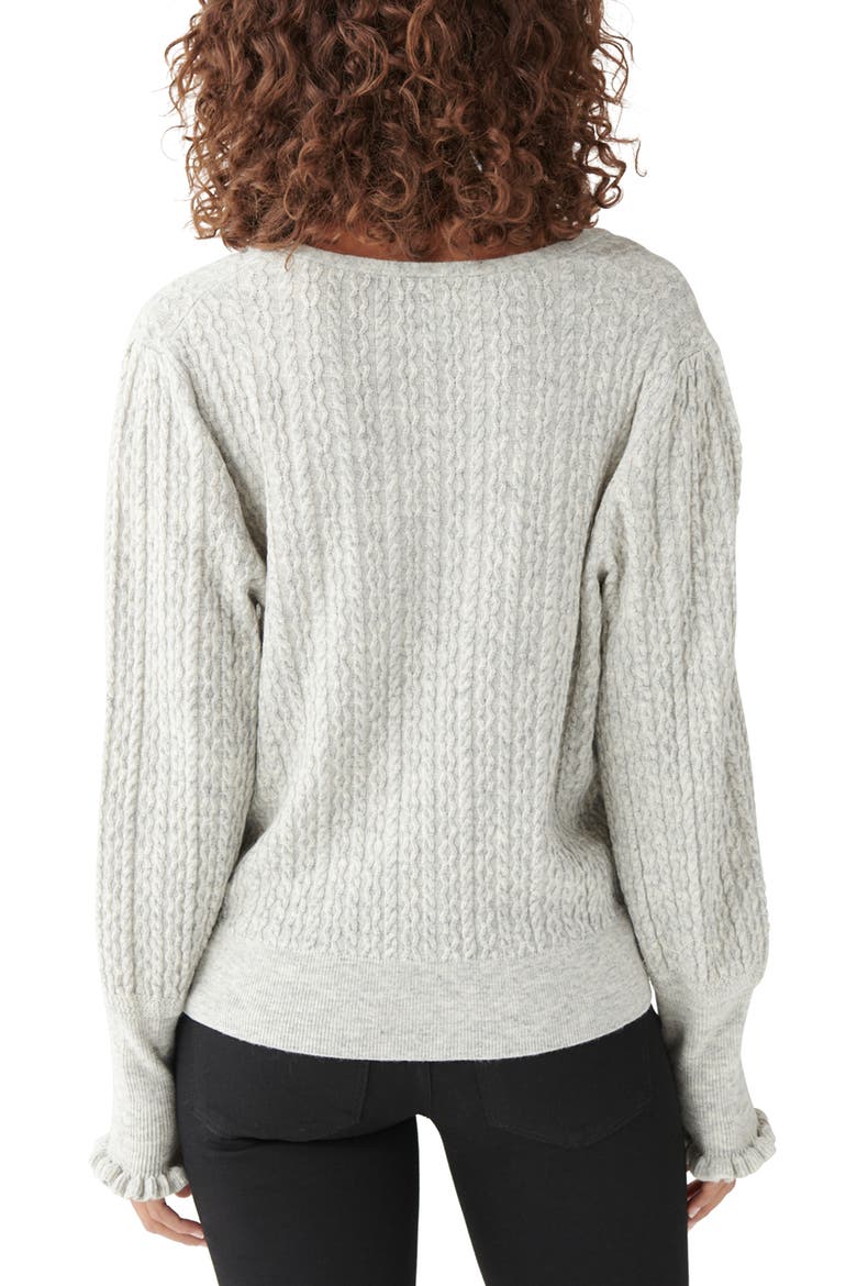 Relaxed Peasant Sweater, Alternate, color, HEATHER GREY