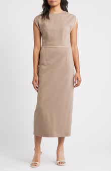 BOSS Detira Cap Sleeve Sheath Dress