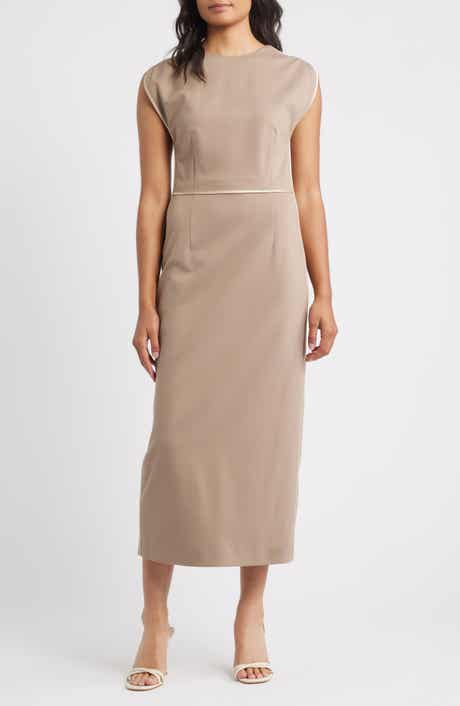 BOSS Detira Cap Sleeve Sheath Dress