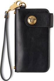 Versace Emblème Long Leather Wallet