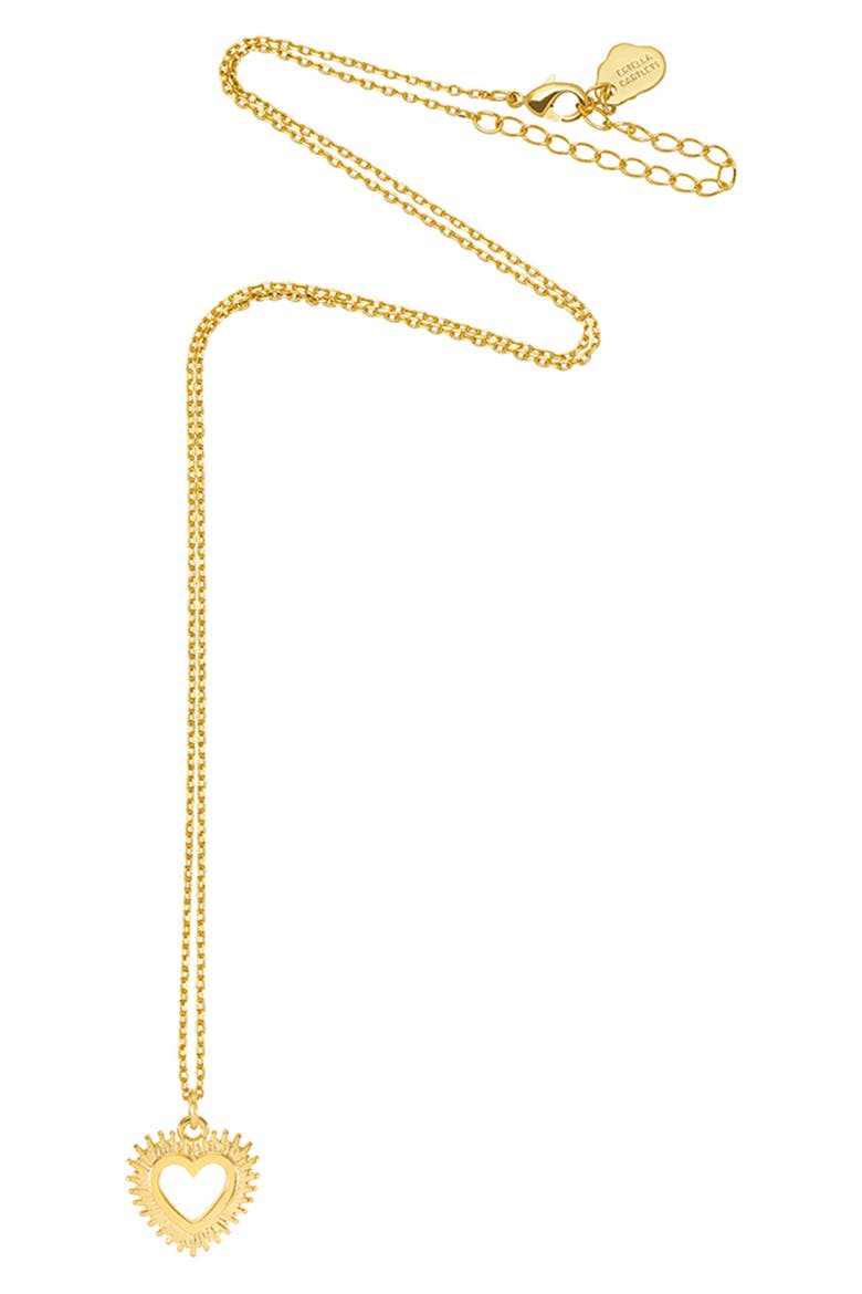 Heartburst Pendant Necklace, Alternate, color, GOLD