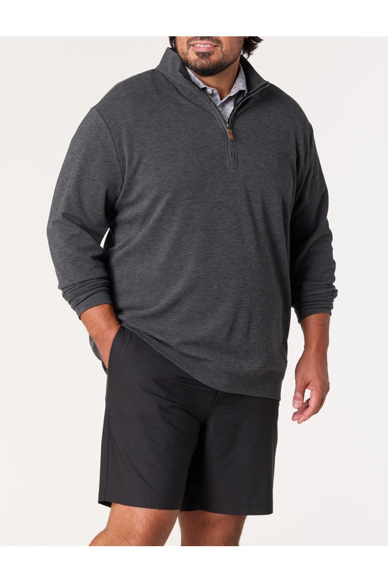 Big & Tall Cloud 1/4-Zip Sweater, Alternate, color, BLACK HEATHER