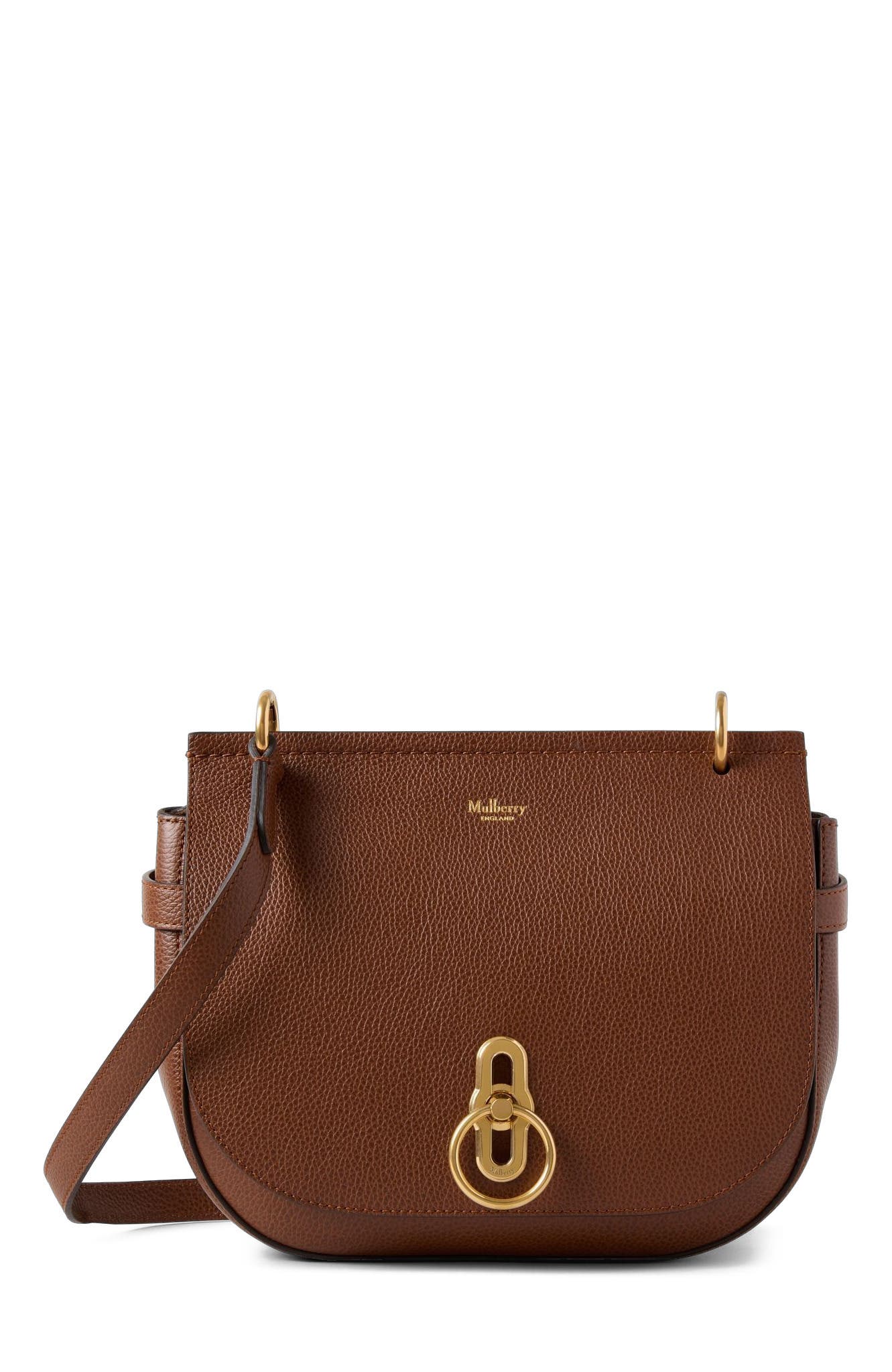 Mulberry Amberley Leather Satchel, Main, color, Oak