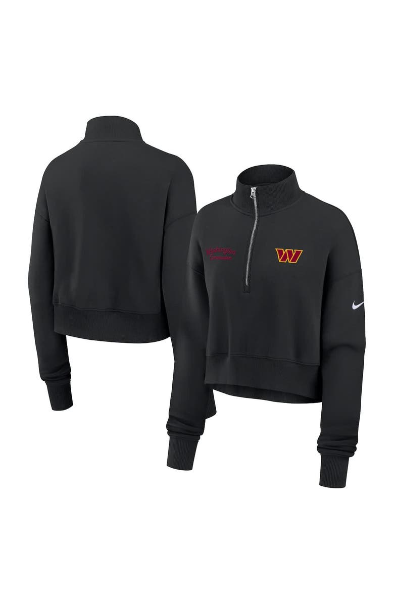 Nike Women's Nike Black Washington Commanders Primetime Phoenix Half-Zip Sweatshirt, Alternate, color, Black