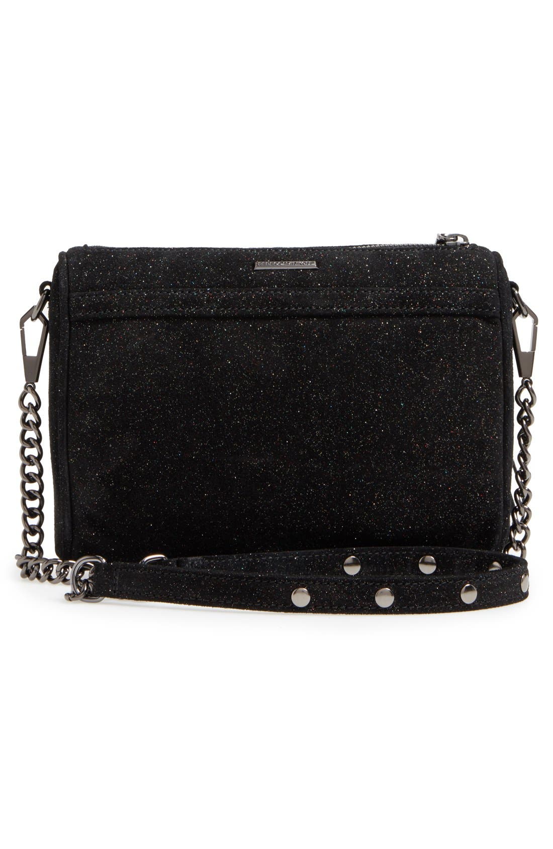 Rebecca Minkoff Mini MAC - Sparkle Leather Crossbody Bag, Alternate, color, 