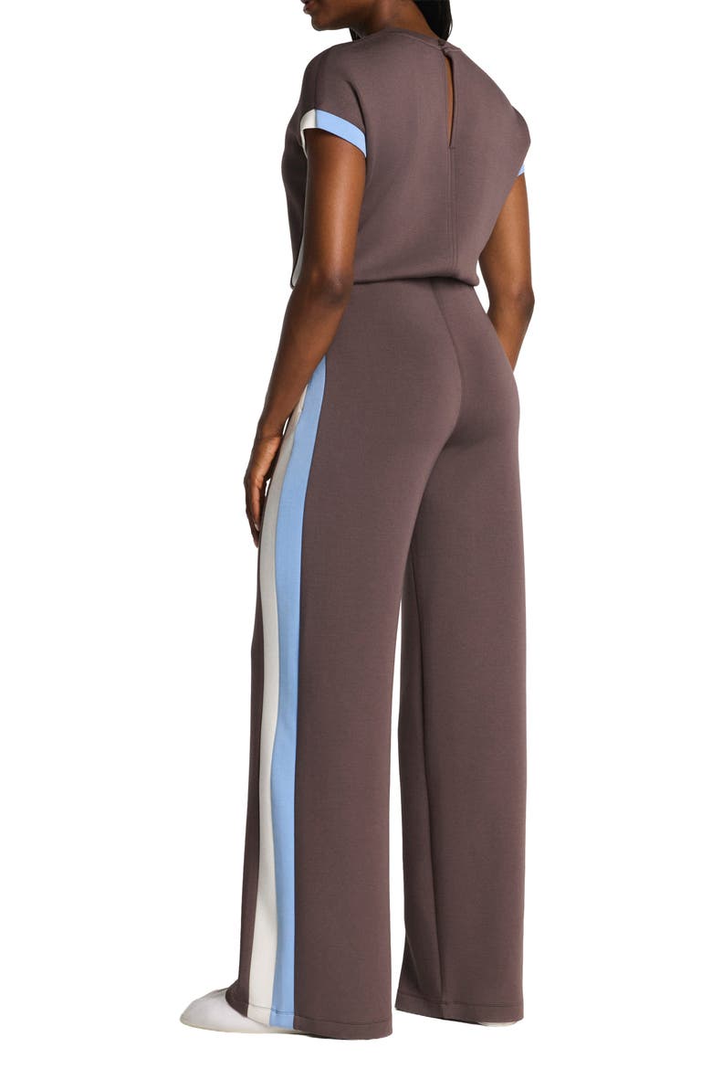 AirEssentials Colorblock Jumpsuit, Alternate, color, DARK CACAO STRIPE