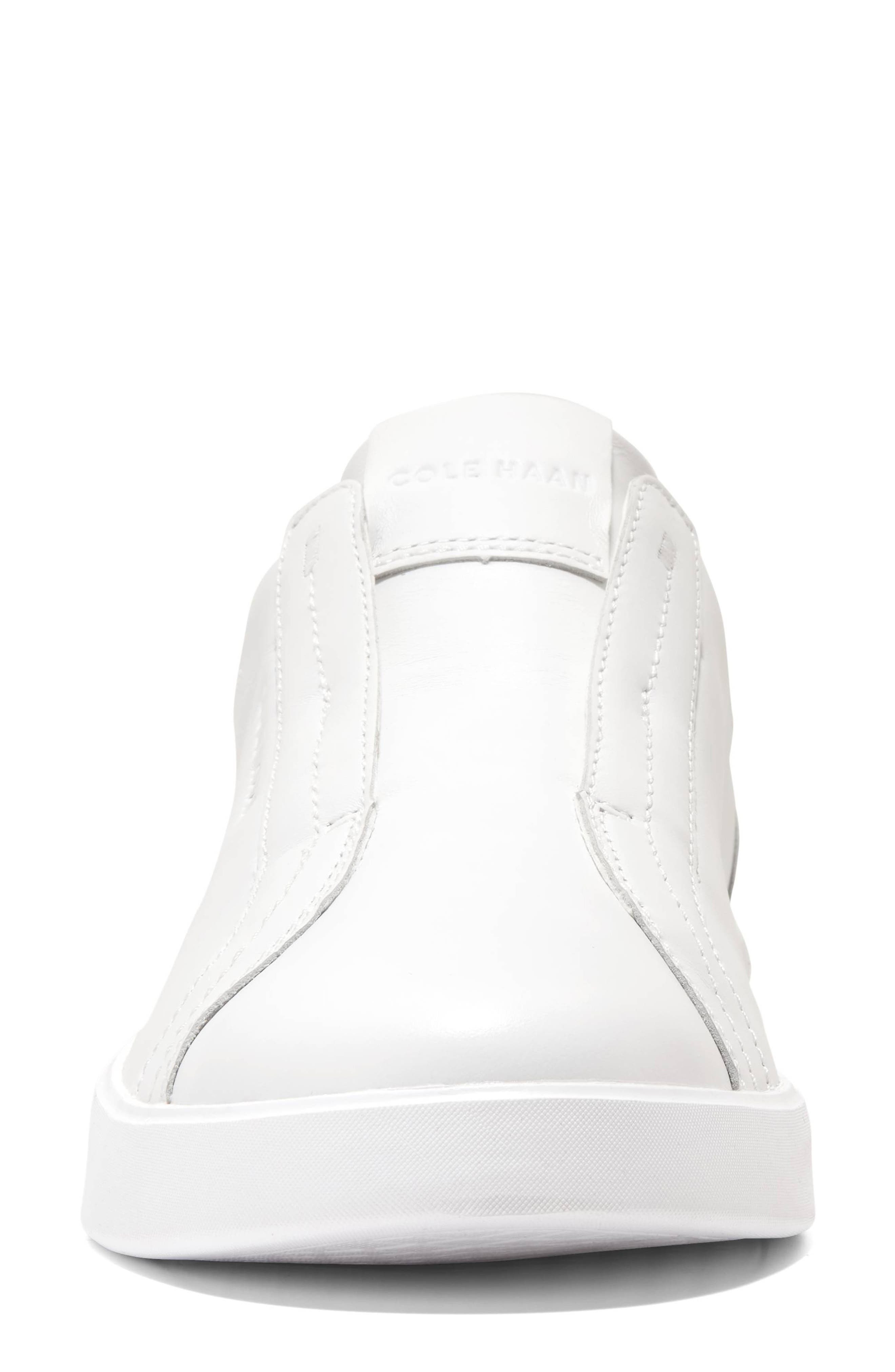 Cole Haan Grand Crosscourt Luxe Slip-On Sneaker, Alternate, color, White Leather/ Sesame Suede