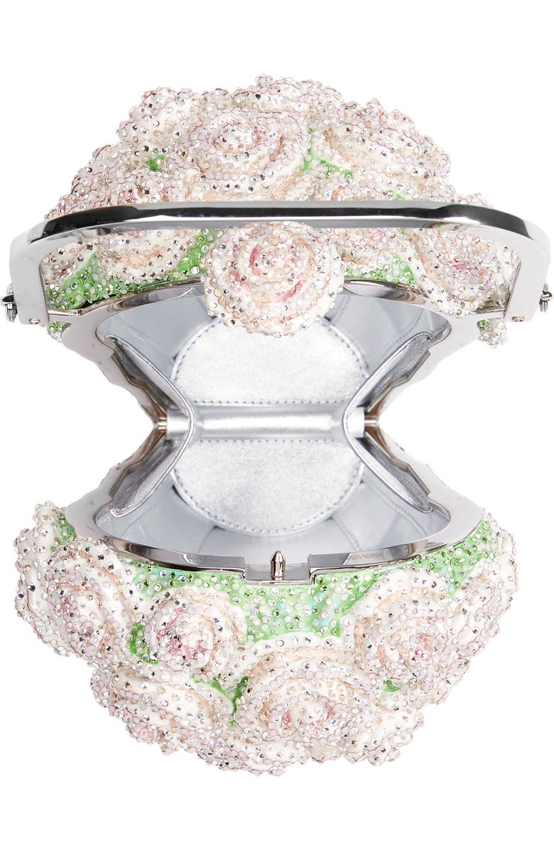 JUDITH LEIBER COUTURE Basket of Roses Crystal Embellished Clutch, Alternate, color,
