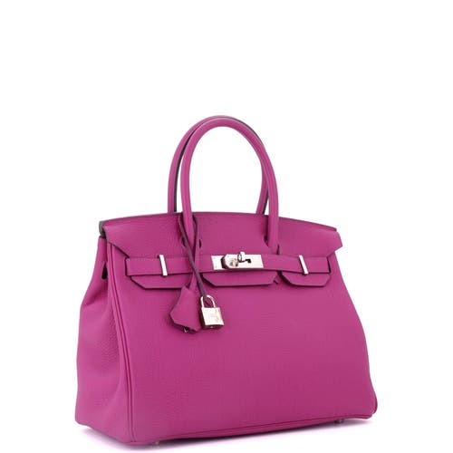 Pre-owned Hermes Hermes Birkin Handbag Pink Togo With Palladium Hardware 30 In Purple