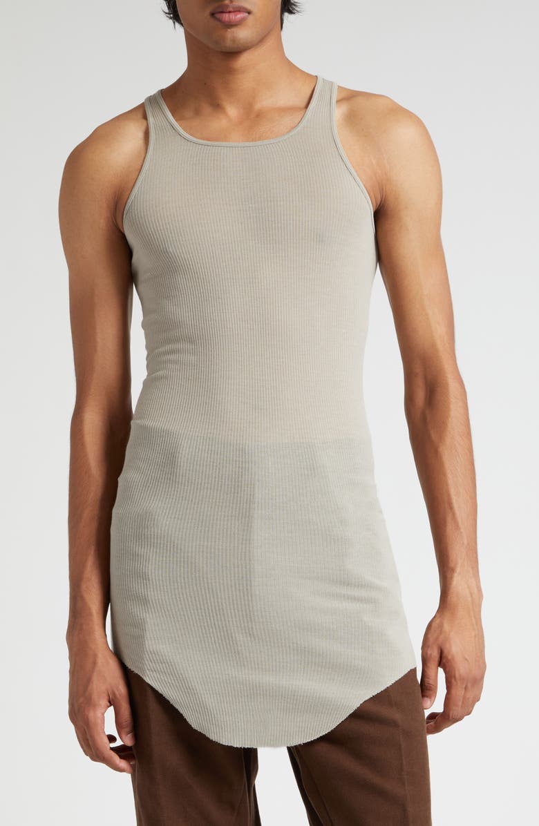 Rick Owens Rib Long Tank, Main, color, Pearl