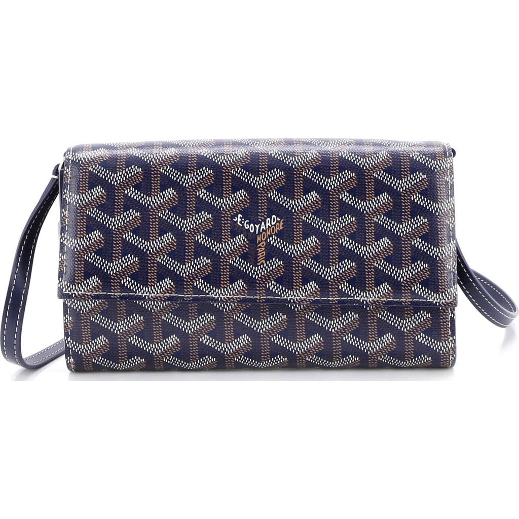 Pre-owned Goyard Goyard Varenne Continental Wallet With Strap Coated Canvas In Multi