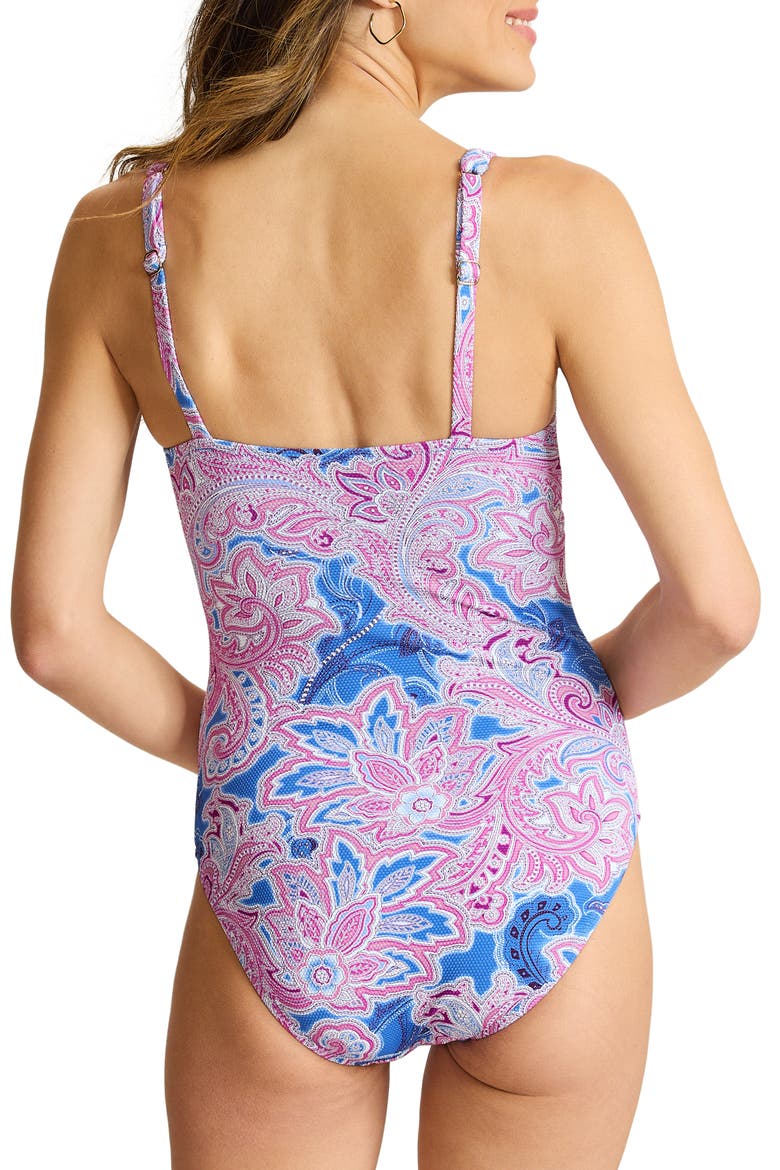 Island Cays Square Neck One-Piece Swimsuit, Alternate, color, PARADISO BLU