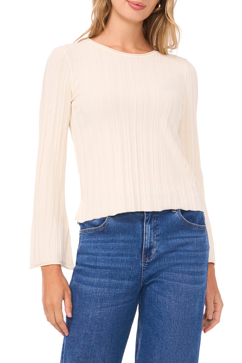 Rib Sweater, Main, color, EGGNOG