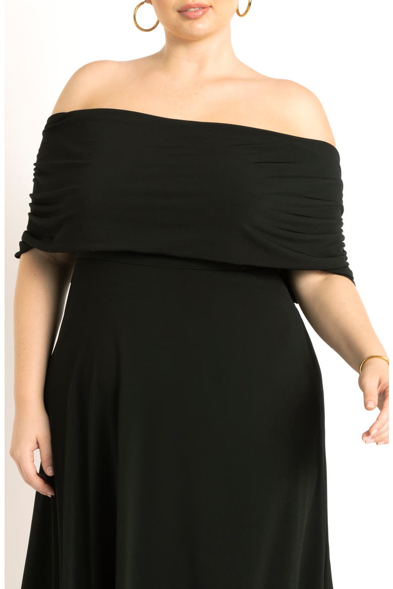 Off The Shoulder Maxi Dress, Alternate, color, BLACK ONYX