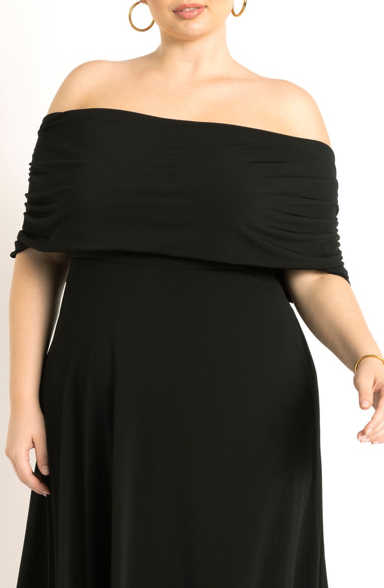 ELOQUII Off the Shoulder Dress, Alternate, color,