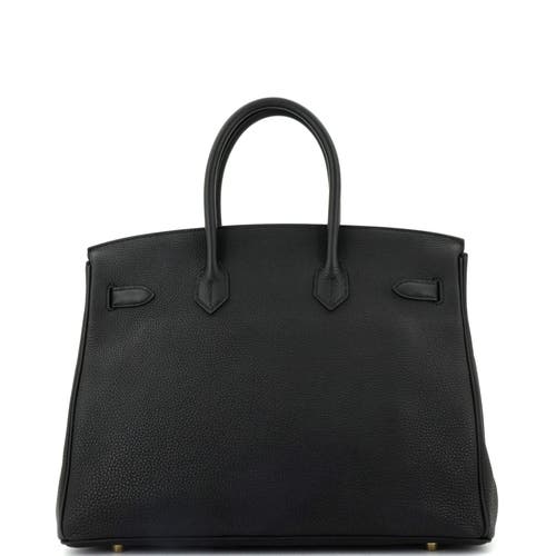 Pre-owned Hermes Hermes Birkin Handbag Black Togo With Gold Hardware 35 In Black
